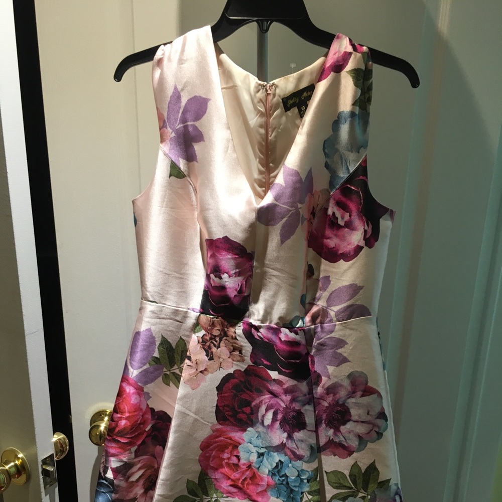 Beautiful Satin floral evening dress